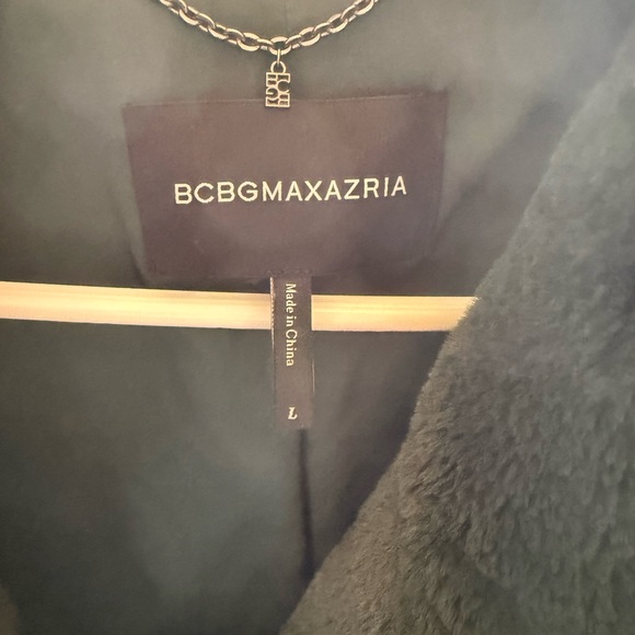 BCBGMaxAzria Dark Green Teddy Jacket - Picture 2 of 3